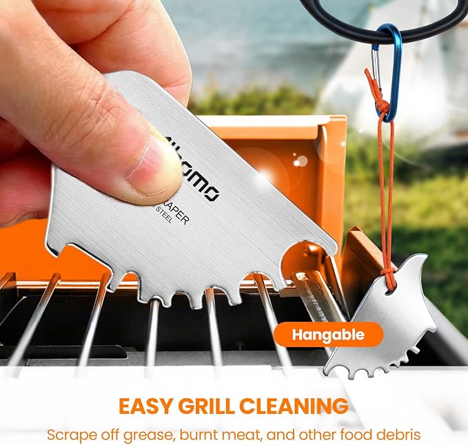 Cool Eagle-Shaped Bristle-Free Grill Scraper, BBQ Grill Cleaning Tool | Cool eagle-shaped, Bristle-free scraper cleans varied grill grates, Compact design includes a rope, hook