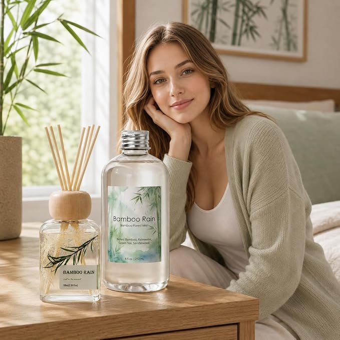 Bamboo Diffuser Oil Refill, 8.5 Fl Oz | Luxury Hotel-inspired ,Fragrance Oil for Reed diffusers, Room Sprays, Humidifier,Aroma Diffusers