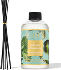Reed Diffuser Refill Wild Mint & Eucalyptus 17oz (500ml) with 8 Sticks - Premium Long-Lasting Scented Oil, Home Fragrance for Bedroom, Bathroom Home Decor
