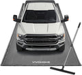 VIVOHOME Containment Mat (8'6" x 20') with Stay Put Corner, Gray | PVC Garage Floor Mats, Heavy Duty Garage Parking Mat with a Squeegee