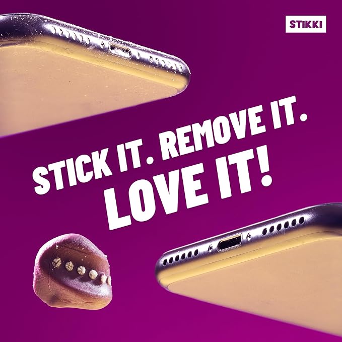 STIKKI Cleaning Putty & Precision Tools - Earbud, Port & Phone Cleaning Kit | Compatible with iPhone & AirPod, Putty for Phone Speaker & Electronics, USB-C Charging Port Cleaner Tool, Leaves No Residue