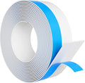Weather Stripping Door Seal, Silicone Strip for Frame and Gaps Draft Stopper,Glass Shower Door Sweep, White, 20 Feet x 3 Inch