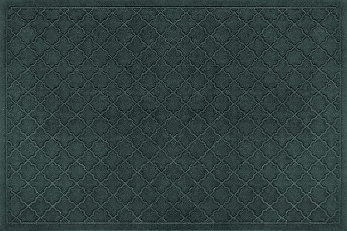 WaterHog Heavy Duty Doorway Mat, 4' x 6', Made in USA, Durable & Skid-Resistant Entryway Mat, Water-Trapping, Indoor/Outdoor Decorative Floor Covering, Cordova Collection, Evergreen