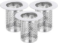 uxcell 2 Pack Shower Drain Strainer, 2" x 2" Stainless Steel Floor Drain Strainer Deep Sink Hair Catcher for Kitchen Bathroom Balcony Floor Drain, Fit Hole Size from 1.18" to 1.97"