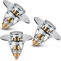 Bathroom Sink Stopper 3 Pack, Bathroom Sink Drain Strainer, Revolutionary Bathroom Accessories and Essentials (Chrome)