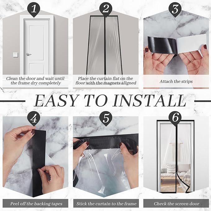 Amylove Zipper 60 x 102 Inch Dust Barrier Door Kit Construction Door Barrier 5 x 8.5 ft Reusable Plastic Curtain Cover Containment Standard Doorway Temporary Wall Screen Sheeting for Bathroom Hallway
