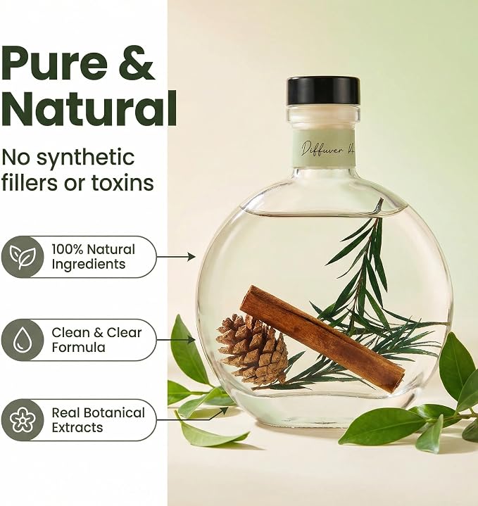 Cedarwood & White Musk Reed Diffuser, 3.34 Fl Oz | Luxury Hotel-inspired Scent,Air Fresheners for Bedroom, Bathroom, Living Room or Office; Gift-ready