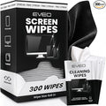 EVEO Screen Wipes - Electronic Wipes, Computer Screen Cleaner Wipes for Electronics | Computer Screen Wipes Phone Wipes & Lens Wipes for PC, Laptop, Phone, Car & More - Microfiber Included (300 Pack)