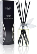 Reed Diffuser Set - Euphoria Luxe Linen Scented Diffuser with Sticks | Home Fragrance Reed Diffuser for Bedroom, Bathroom Shelf Décor, Beautiful Sparkly Gems in the Bottle - Made in the USA