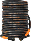 Pressure Washer Hose 100 ft, 4200 PSI Steel-Braided & Durable - Flexible & Kink-Resistant, Power Washer Hose with M22-14mm Stainless Steel Swivel Plug, Hot/Cold Water Compatible - Black