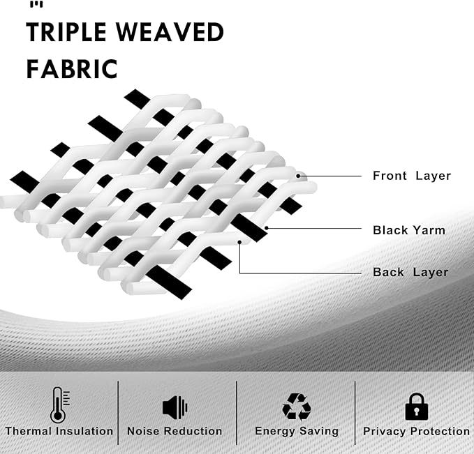 DWCN Blackout Curtains Room Darkening Thermal Insulated Bedroom Curtains Window Curtain Panels, 38 x 45 inches Long, Set of 2 Classic Blue Rod Pocket Drapes