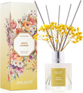 Reed Diffuser Set,3.38 fl oz (100 ml) - White Jasmine Oil Diffusers with 8 Reed Sticks, Home Fragrance Reed Diffuser for Bathroom Shelf Decor