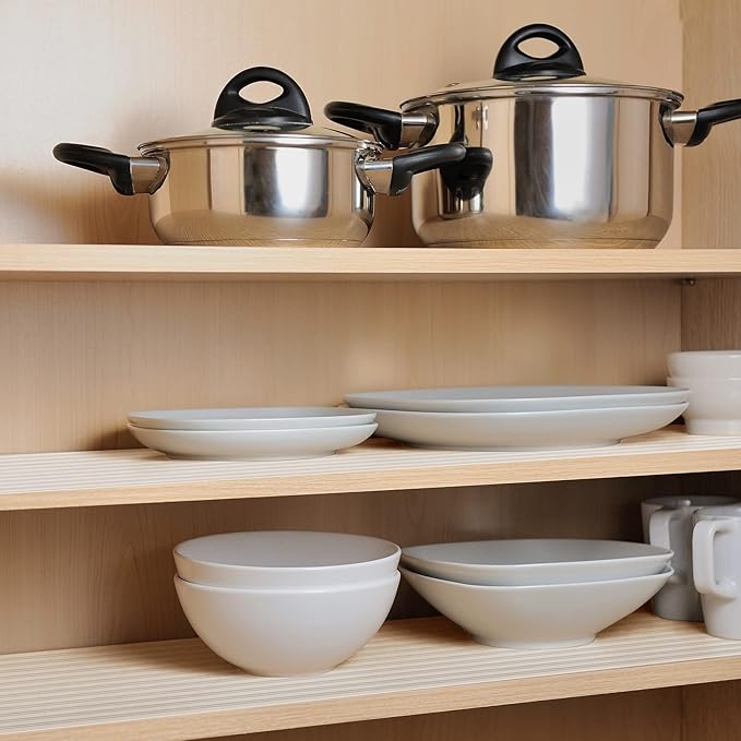 Shelf Liners for Kitchen Cabinets Non Adhesive Drawer Liner EVA Material Cupboard Mat Waterproof Refrigerator Mats Washable Fridge Liner for Cupboard and Desks Clear Shelf Liner 11.8 x 236.2 Inches