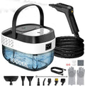 Granarbol Steam Cleaner, 2500W 1.6L Handheld Steamer for Home Car Cleaning | 10s Heat-up, 19pcs Accessories, 3 Levels, Chemical-free Cleaning for Kitchen, Floor, Bathroom, Car Interior, Black & White