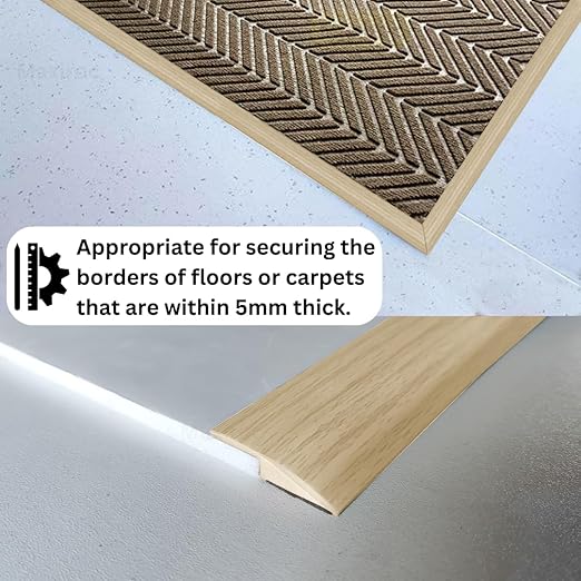 Floor Transition Strip Self Adhesive Carpet Wood Tile Vinyl Flooring Laminate Transition Cover Edge Trim Gap Doorway Threshold for Uneven Floors Heights Within 5 mm (120 inches, Beige Cream)