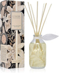 Reed Diffuser Set - Coconut & Eucalyptus Scented Diffuser with Sticks | Home Fragrance Reed Diffuser for Bedroom, Bathroom Shelf Décor, with Real Florals in the Bottle - Made in the USA