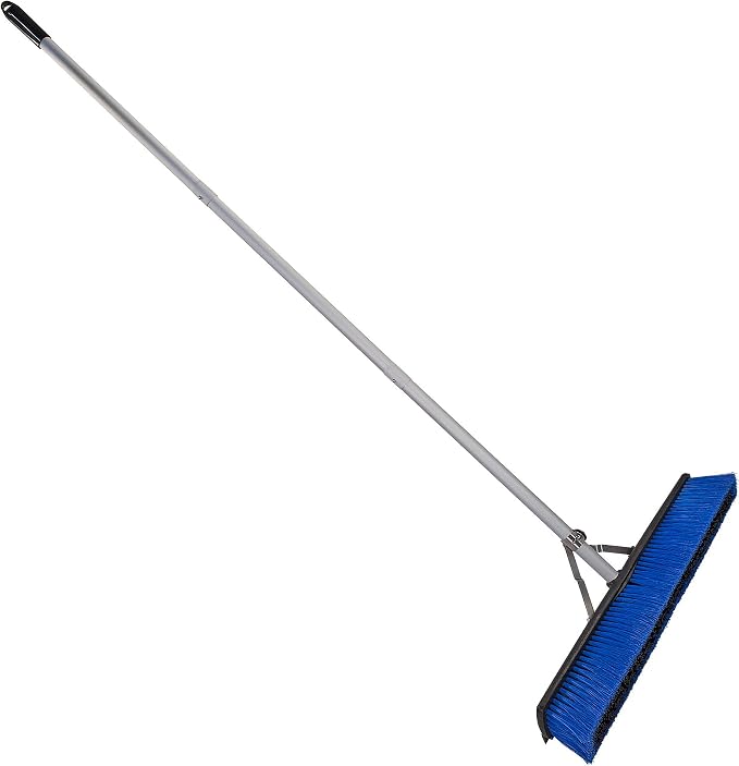 SPARTA Sweep Complete Floor Sweep with Squeegee for Catering, Buffets, Restaurants, Stainless Steel, 24 Inches, Blue (Pack of 3)