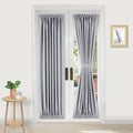 DWCN French Door Curtains – Rod Pocket Thermal Blackout Curtain for Doors with Glass Window, Kitchen and Patio Doors for Privacy, 36 X 72 Inches Long, 1 Curtain Panel with Tieback,Silver Grey