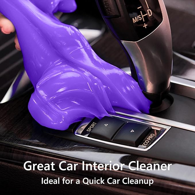 PULIDIKI Car Cleaning Gel Clean Putty, 4 Pack (160g Each) | Auto Detailing Tools Car Slime Cleaner Dust Cleaning Gel for Car Interior Cleaner Car Accessories Keyboard Cleaner Purple