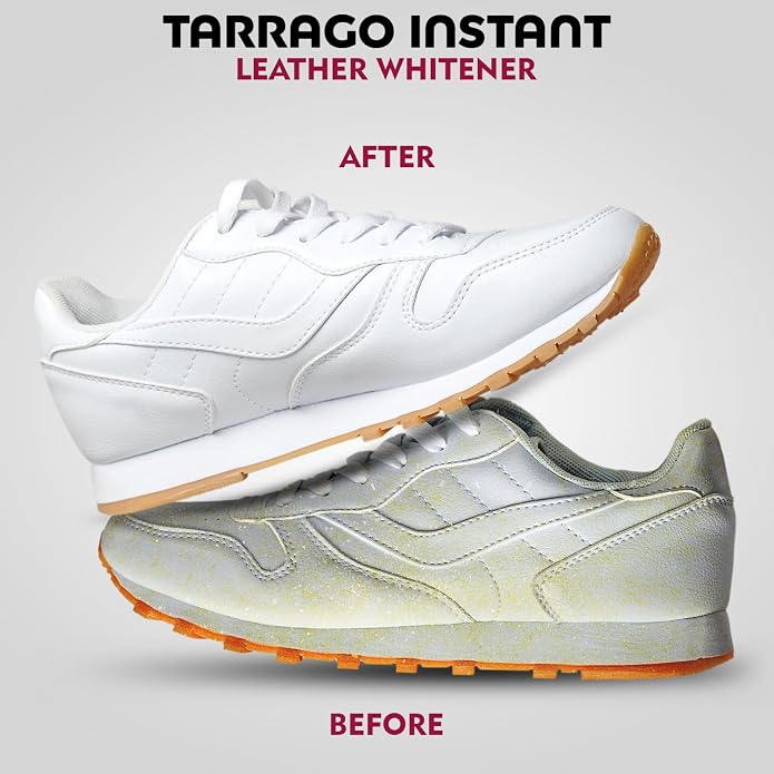 Tarrago Super White- Shoe Whitener Instant Cleaner for Sneakers with Applicator Tip for Leather Renew 75mL