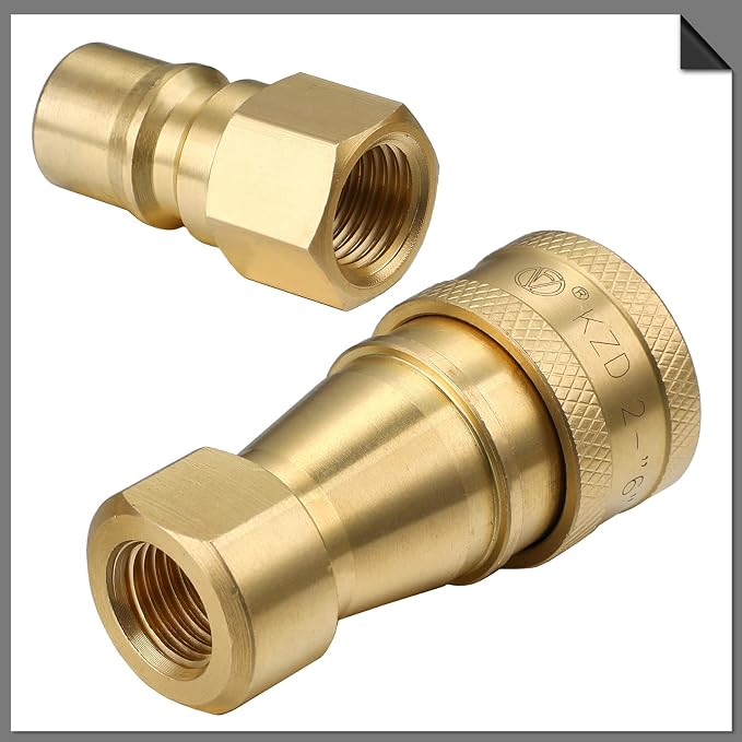 Vinsot 2 Set 1/4" Quick Disconnect Coupler Valve for Carpet Cleaning Wand Truck Mount Carpet Cleaning Wand Valve