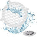 VIVIDLY 100 Pack Disposable Shower Drain Cover Hair Catcher Shower Drain Mesh Stickers, Bathroom, Bathtub, Kitchen, Sink, for Human and pet Hair (100)