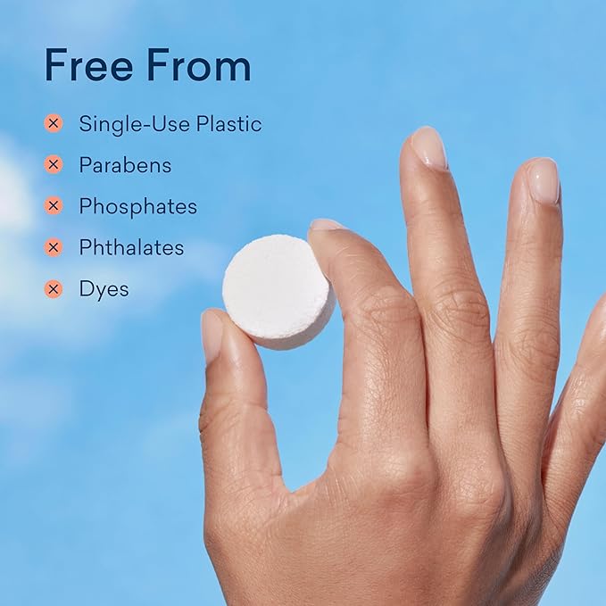 BLUELAND Foaming Hand Soap Refill Tablets, 10-Pack, Fragrance Free, Eco Friendly Cleaning Products, 10 x 9 Fl oz