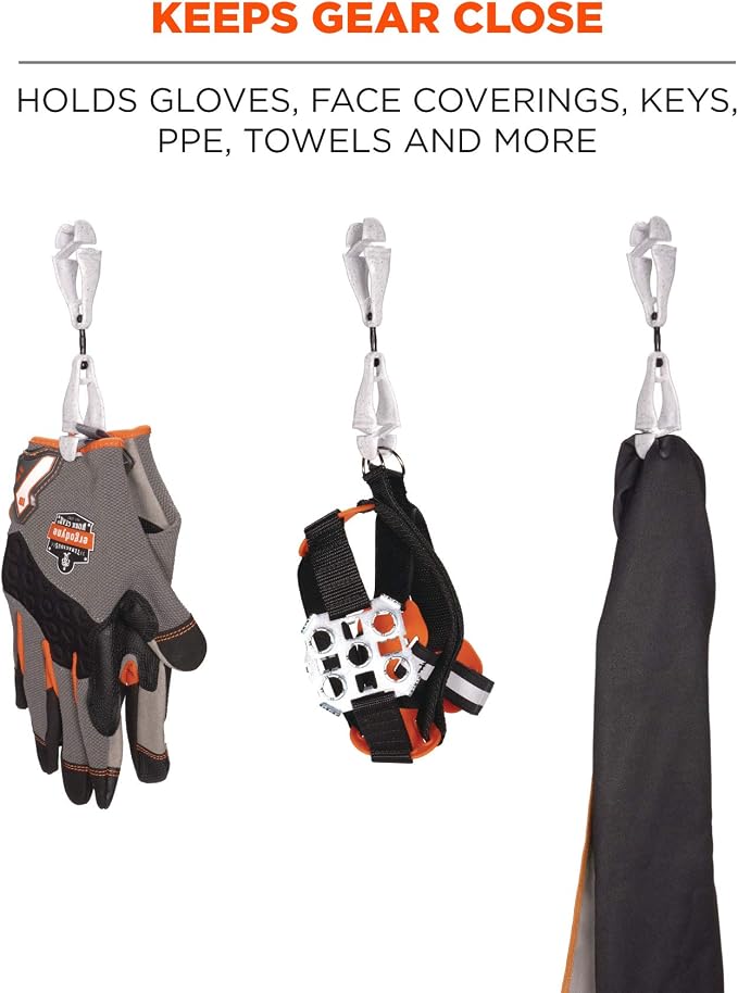 Ergodyne Squids 3420 Swiveling Glove Clip Holder with Dual Clips
