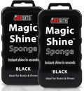 JobSite Instant Express Leather Boot & Shoe Shine Sponge - Black - 2 Pack