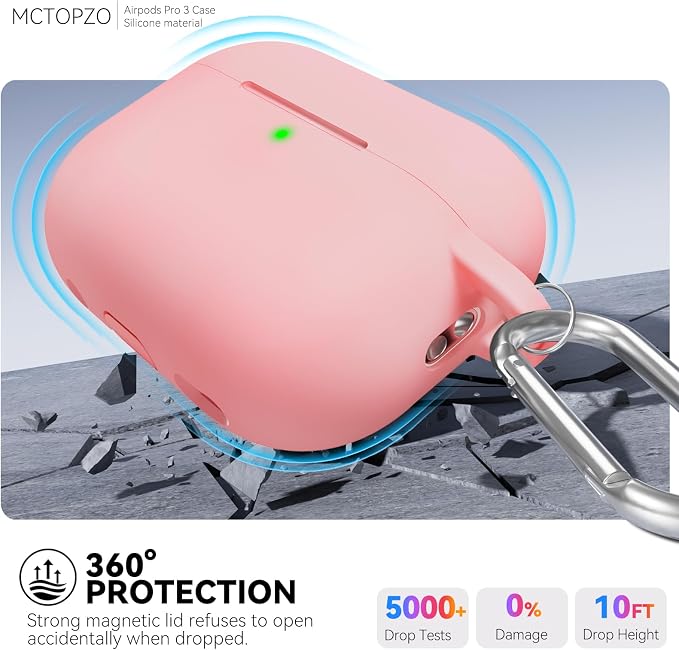 for AirPods Pro 3 Case 2025,Come with Cleaner Kit,Magnetic Purple | Silicone Protective Cover for Airpod Pro 3rd Generation Case with Keychain,for Women Men,One-Piece Design,Shockproof,Magnetic