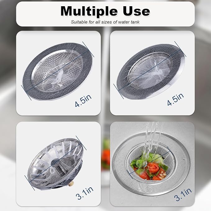 WYIRONG 250 Pack Disposable Drain Covers, Disposable Mesh Sink Strainer Pouches for Sourdough, One Use Sourdough Drain Catcher Mesh Cover Nets for Kitchen Sink, Strainer Pouches Kitchen and Bathroom