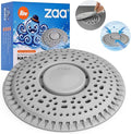 zaa Shower Drain Hair Catcher, Premium Silicone Drain Protector & Shower Drain Cover for Regular Drains of Shower Room, Bathroom, Gray