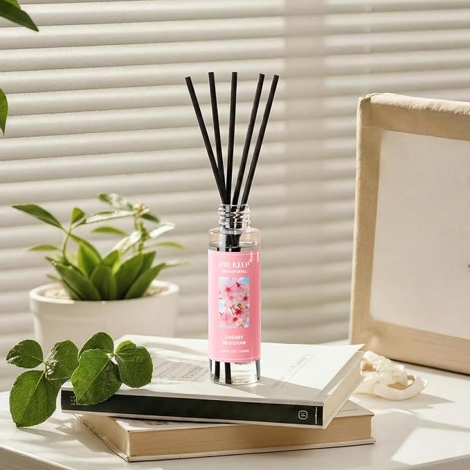 Reed Diffuser Oil Refill/Cherry Blossom/3.38 oz/1 Pack/Air Freshener & Aromatherapy Essential Oil Blend for Home Fragrance – Scented Refill Oil for Bathroom, Bedroom & Home Decor