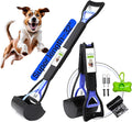 32" Pooper Scooper for Large Small Dogs and Cats, Portable Long Handle Foldable Poop Scoop,Pooper scooper for large dogs with Poop Bags for Grass and Gravel Pet Waste Pick Up