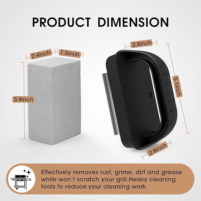 Griddle Cleaning Stone Remove Stains for BBQ, Swimming Pool, Sink | Heavy Duty Grill Cleaner