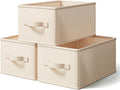 Storage Bins, Fabric Satin Storage Baskets for Shelves, 11.5" L*8.75" W*6.5" H Collapsible Storage Bins with Handles for clothes, Closet Baskets and Bins with Handles, Blush Pink, 3-Pack