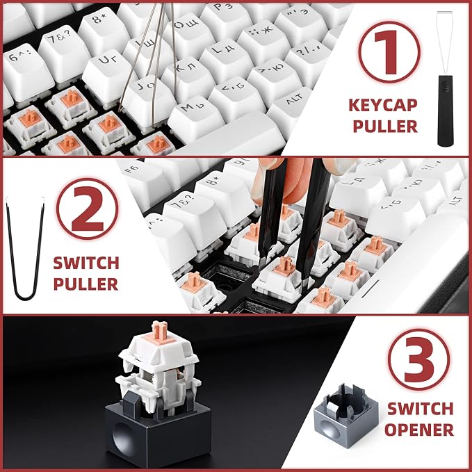 RUNJRX Keyboard Switch Lube Kit GPL 205G0 0.53oz/15g, Switch Opener for Cherry MX TTC Holy Pandas Switch,Switch Lube Tools for Gaming Keyboard