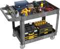 Heavy-Duty Utility Cart Tool Cart, Extra Large Rolling Carts with Storage Handle, Work Cart Service Carts for Garage Warehouse, Workshop, Office, School