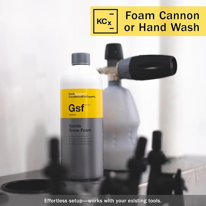 KOCHCHEMIE Gentle Snow Foam - pH Neutral Pre-Cleaning; Works With Foam Cannons & Sprayers; Manual Washing; Safe on Wax & Sealed Surfaces; Cherry Fragrance (5 Liters)