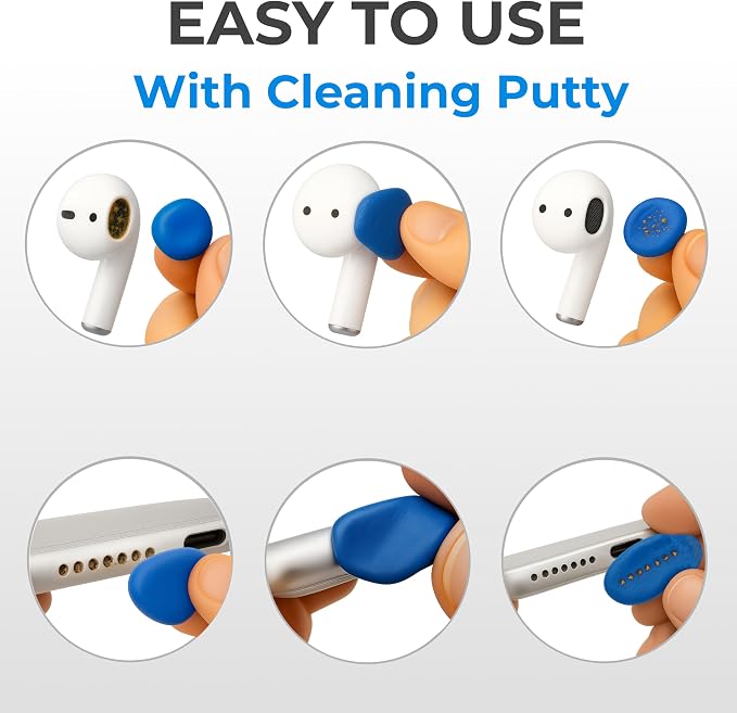 for Airpod Cleaner Kit + Pro Cleaning Tool - Compatible for Earbud Cleaning kit for iPhone Cleaning Kit for iPhone Cleaner Kit for Airpods Cleaning Kit Cleaning Clay Phone Cleaning Kit