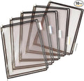 Tarifold Replacement Pivoting Pockets, Letter Size, Black, 10 Pack | 10 non-glare wire-reinforced PVC pockets hold 20 letter-size sheets, snap-on index tabs included, top-loading