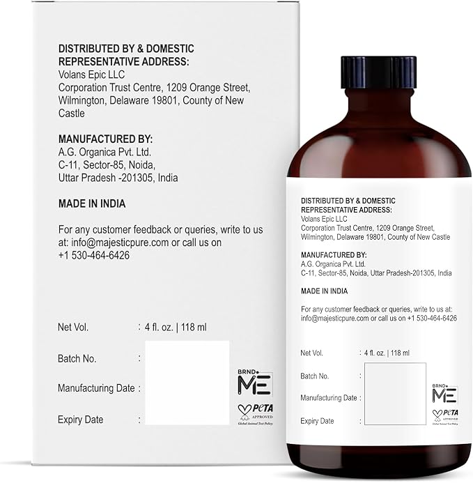 Majestic Pure Turmeric Essential Oil for Diffuser - 4 Fl Oz | 100% Pure & Natural Essentials Oils Ideal for Humidifier, Air Freshening, Cleaning Home, Bath, Steam Inhalation and Massage