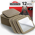 Furniture Sliders for Hardwood Floors X-Protector 12 PCS - 2” Furniture Floor Protectors – Beige Furniture Coasters – Carpeted Pads – Moving Furniture Pads Sliders!