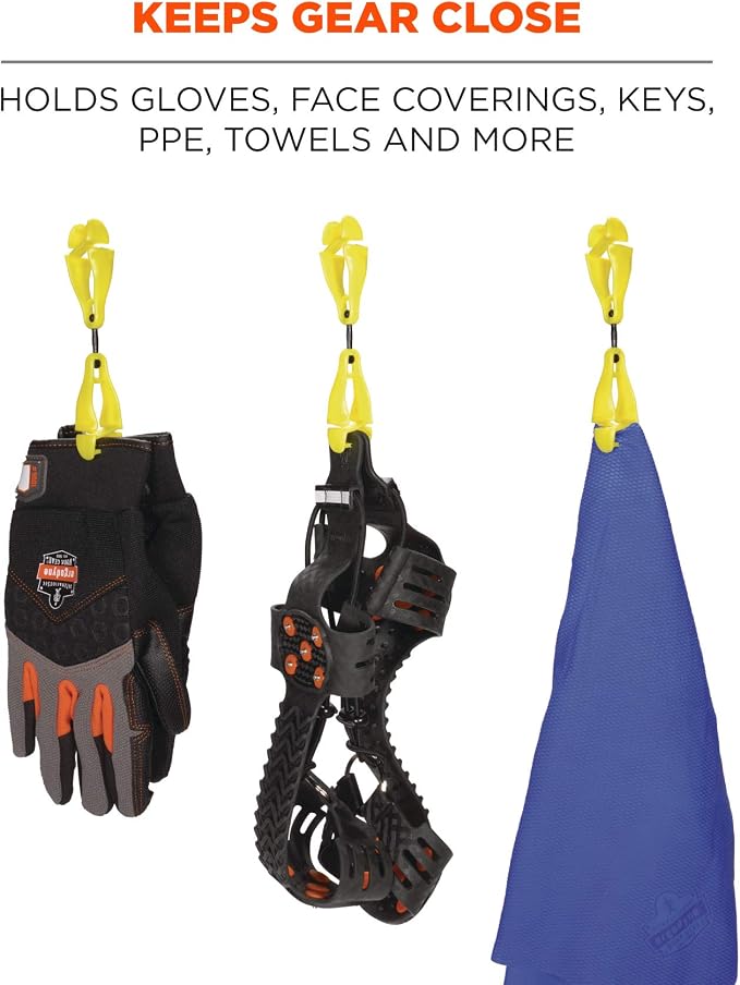 Ergodyne Squids 3420 Swiveling Glove Clip Holder with Dual Clips