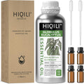 HIQILI Eucalyptus Essential Oil for Spray, Diffuser & Skin | with Four Travel Vials, Massage and DIY Creations, Diffuse for a Clear Surrounding —1000ml / 32 fl oz