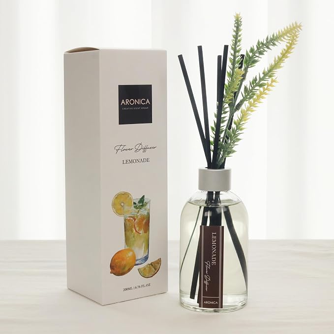 Lemon Scented Air Freshener, Reed Diffuser Scent for Apartment, Lemon Infussd Room Freshener, Citrus House Scent, New Apartment Essentials, House Warming Gifts New Home