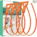 Drain Snake Hair Drain Clog Remover - 4 Pack Shower Snake Sink Unclogger Tool with Exquisite Packaging (Orange)