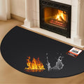 TOHONFOO Fireplace Mat for Home Protection, 4' x 2'4" x 0.04'', Black | 1800°F fireplace rugs fireproof, fiberglass hearth rugs for fireplaces fire resistant protect against embers, easy to clean