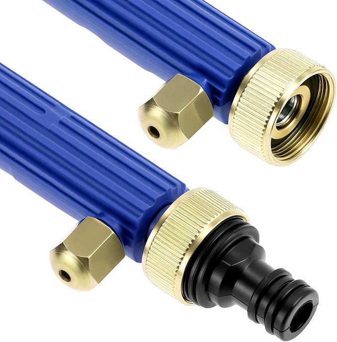 QWORK High Pressure Power Washer Wand, Water Hose Nozzle with 2 Spray Tips, Adjustable Watering Sprayer Cleaning Tool