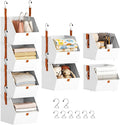 Homsorout Hanging Closet Organizer 4 Tier - Clothes Hanging Shelves, Space-Saving Closet System, Fabric Storage Bins Bedroom Organization, Collapsible Baskets for Home, Dorm, Rv, White